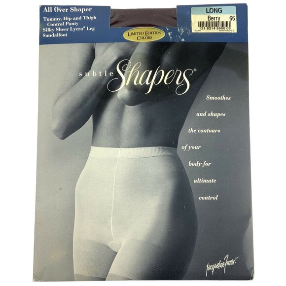 JCPenney Subtle Shaper Pantyhose Long Berry Ltd Edition Color Sheer Sandalfoot - Picture 1 of 4